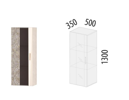 Шкаф для одежды с полками и штангой  66.07