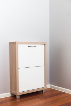 Обувница Люкс стекло белое Шкафы 2-х секционные