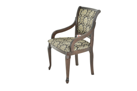 Стул из массива с подлокотниками Катарина МС с мягкой спинкой и сиденьем 