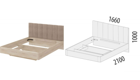 Каркас кровати Кашемир 900.01