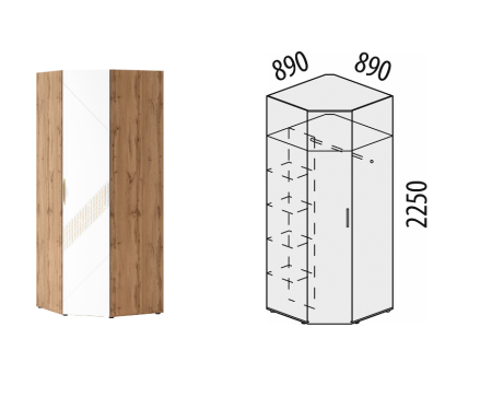 Шкаф угловой Монако 903.08