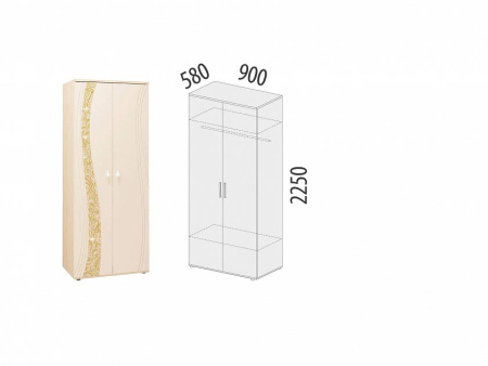 Шкаф для одежды со штангой Соната 98.11