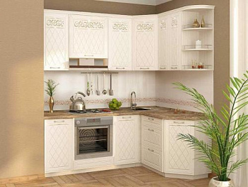 Кухонный гарнитур угловой Тиффани 14 (ширина 200х150 см)  Кухонный гарнитур угловой Тиффани 14 (ширина 200х150 см)