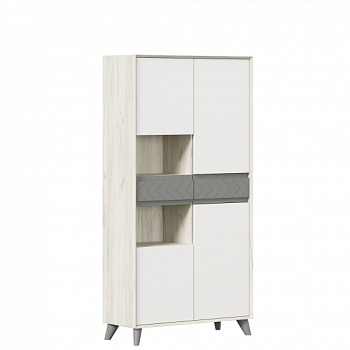 Дейзи Шкаф двухстворчатый Дуб Крафт белый/Серый шифер/Белый Дейзи Шкаф двухстворчатый Дуб Крафт белый/Серый шифер/Белый