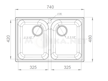 Кухонная мойка GRANFEST GF-Z15