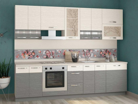 Кухонный гарнитур Графит 34 (ширина 280 см)  Кухонный гарнитур Графит 34 (ширина 280 см)