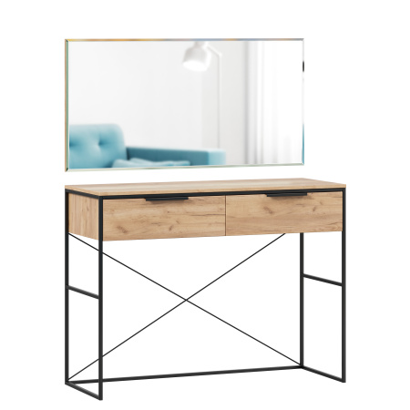 Норд Стол туалетный с зеркалом (Дуб Золотой)