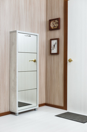 Обувница Люкс фасад зеркало Шкафы 4-х секционные