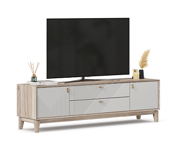 Липари Тумба ТВ 1800 (Дуб маувелла/Серый шёлк) Липари Тумба ТВ 1800 (Дуб маувелла/Серый шёлк)