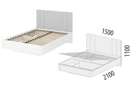 Кровать с подъемным механизмом Николь 901.31