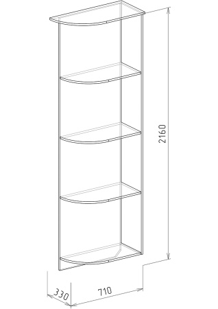 № 13*   Угол завершающий. (к шкафам купе)