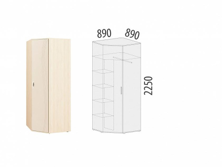 Шкаф угловой (лев/прав) Соната 98.17