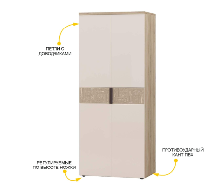 Шкаф для одежды с полками и штангой  900.13