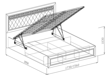 Кровать №1 подьемная 1.6( Флоренция  )