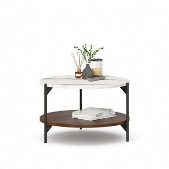 Вилена Стол журнальный 500 (Орех/Монте Белый) Вилена Стол журнальный 500 (Орех/Монте Белый)