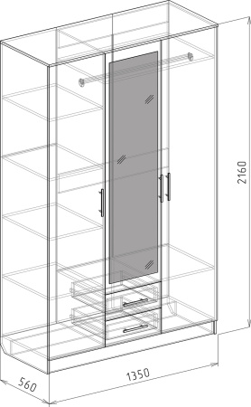 № 4 Шкаф 3х (Светлана)