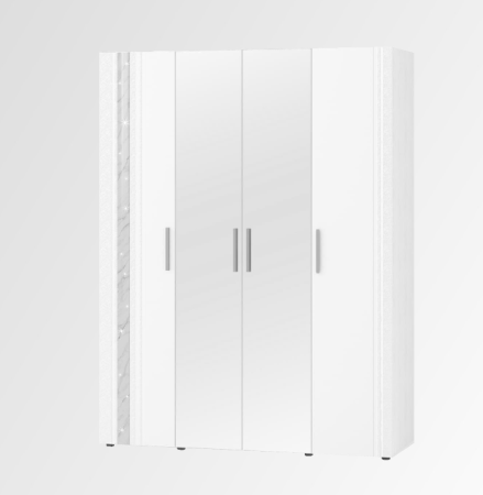 Шкаф четырехдверный с зеркалом (лев/прав) Николь 901.14