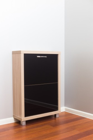 Обувница Люкс стекло черное Шкафы 2-х секционные