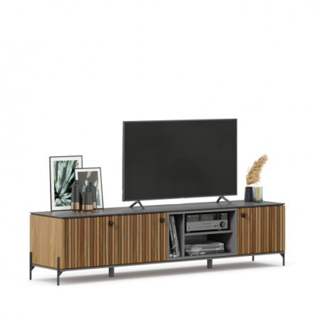 Элиот Тумба ТВ 2000 (Оникс Серый/Орех фактурный) Элиот Тумба ТВ 2000 (Оникс Серый/Орех фактурный)