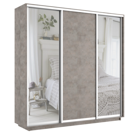 Шкаф-купе Экспресс 3-х дверный (Зеркало, ЛДСП)