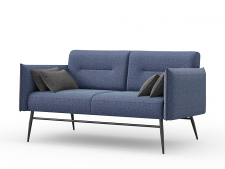 Диван Эрланд двухместный (Синий/Стальной, ткань RICO FLEX 101/9292)