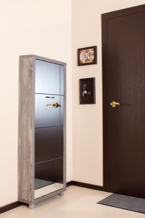 Обувница Люкс фасад зеркало Шкафы 4-х секционные