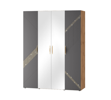Шкаф четырехдверный с зеркалом (лев/прав) Монако 902.14