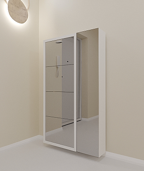 Шкаф 4-х секционный Люкс Дуэт Люкс зеркало