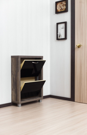 Обувница Люкс стекло черное Шкафы 2-х секционные