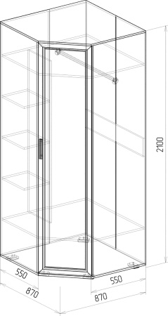 №8* Шкаф угловой 550 №8* Шкаф угловой 550
