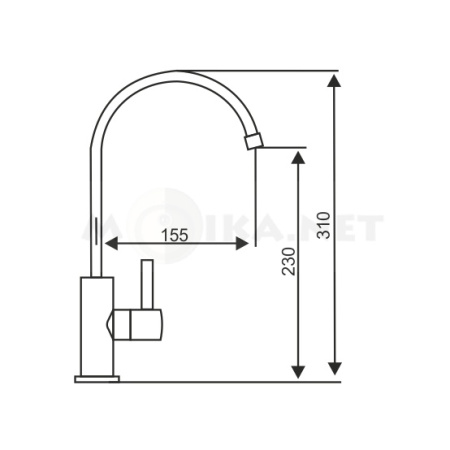 Кран для фильтра TOPZERO TPZ 102 SS