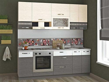  Кухонный гарнитур Графит 22 (ширина 220 см)