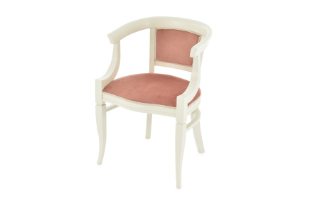 стул с подлокотниками из массива Васко с мягкой спинкой и сиденьем 