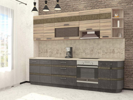  Кухонный гарнитур Бруклин 17 (ширина 283 см)