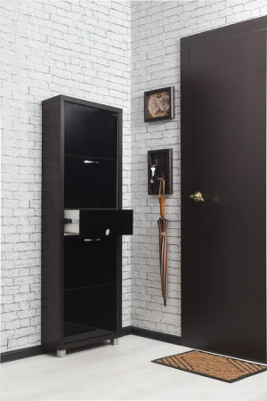 Обувница Люкс стекло черное Шкафы 4-х секционные Плюс