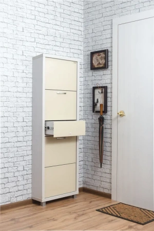 Обувница Люкс стекло капучино Шкафы 4-х секционные Плюс