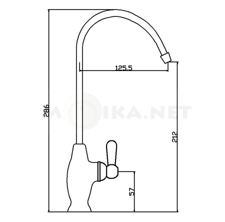 Кран для фильтра TOPZERO TPZ 101 BR БРОНЗА