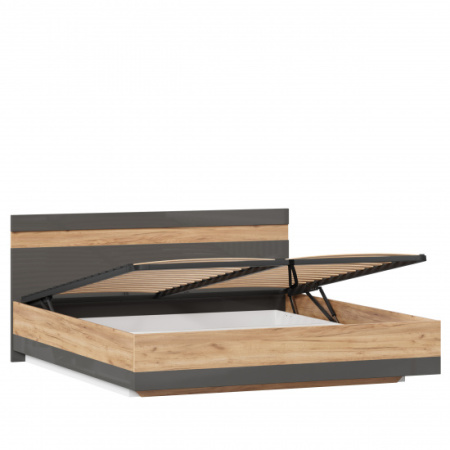Фиджи Кровать двуспальная 1800 с подъёмным механизмом (Дуб Золотой/Антрацит) Фиджи Кровать двуспальная 1800 с подъёмным механизмом (Дуб Золотой/Антрацит)