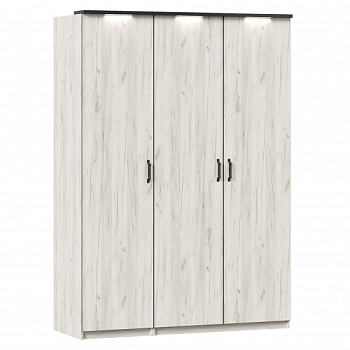 Техно Шкаф трехстворчатый (Дуб Крафт белый) Техно Шкаф трехстворчатый (Дуб Крафт белый)