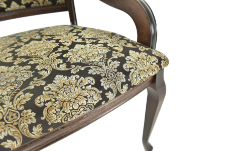 Стул из массива с подлокотниками Катарина МС с мягкой спинкой и сиденьем 