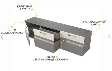 ТВ-тумба Графит 604.03