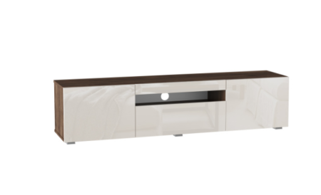 Нью-Йорк Тумба ТВ 1600 Дуб Кастелло Бренди/Кашемир глянец, исполнение 2, без рисунка