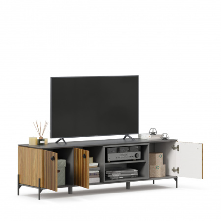 Элиот Тумба ТВ 1600 (Оникс Серый/Орех фактурный) Элиот Тумба ТВ 1600 (Оникс Серый/Орех фактурный)