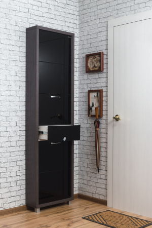 Обувница Люкс стекло черное Шкафы 5-ти секционные Плюс