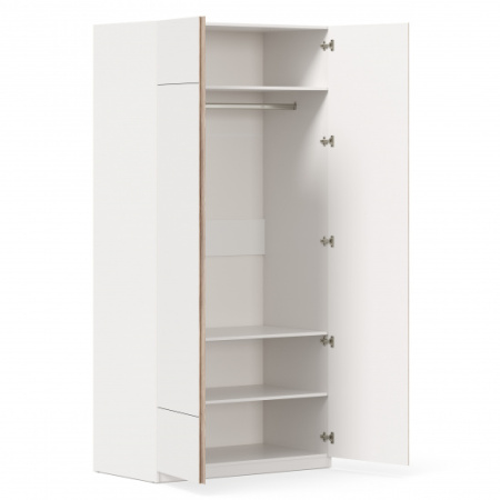 Лайт Шкаф двухстворчатый (Белый) Лайт Шкаф двухстворчатый (Белый)