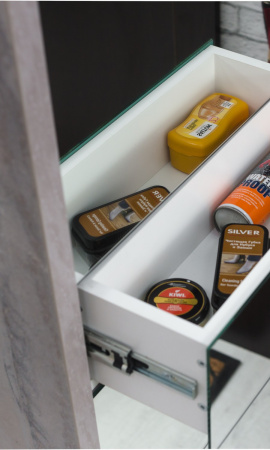 Обувница Люкс фасад зеркало Шкафы 5-ти секционные Плюс