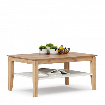 Бари Стол журнальный (Дуб Золотой/Белый) Бари Стол журнальный (Дуб Золотой/Белый)