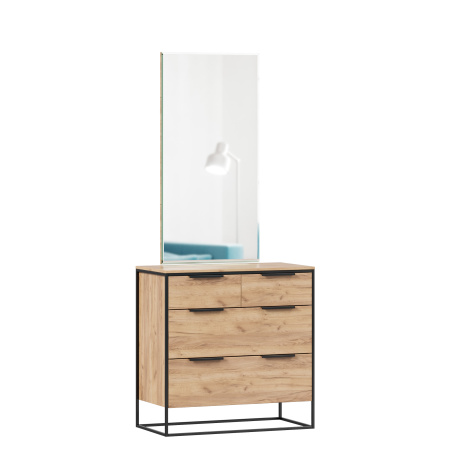 Норд Комод 890 с 4 ящиками с зеркалом (Дуб Золотой)