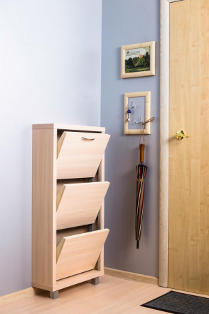 Обувница Люкс стекло капучино Шкафы 3-х секционные