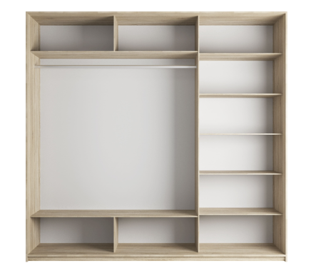 Шкаф-купе Прайм 3-х дверный (Зеркало, ЛДСП)